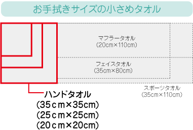 お手拭きサイズの小さめタオル