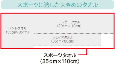 スポーツに適した大きめのタオル